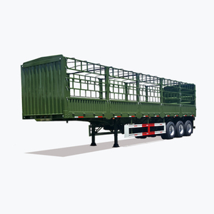 Semirremolque de camión con plataforma lateral abatible de valla
