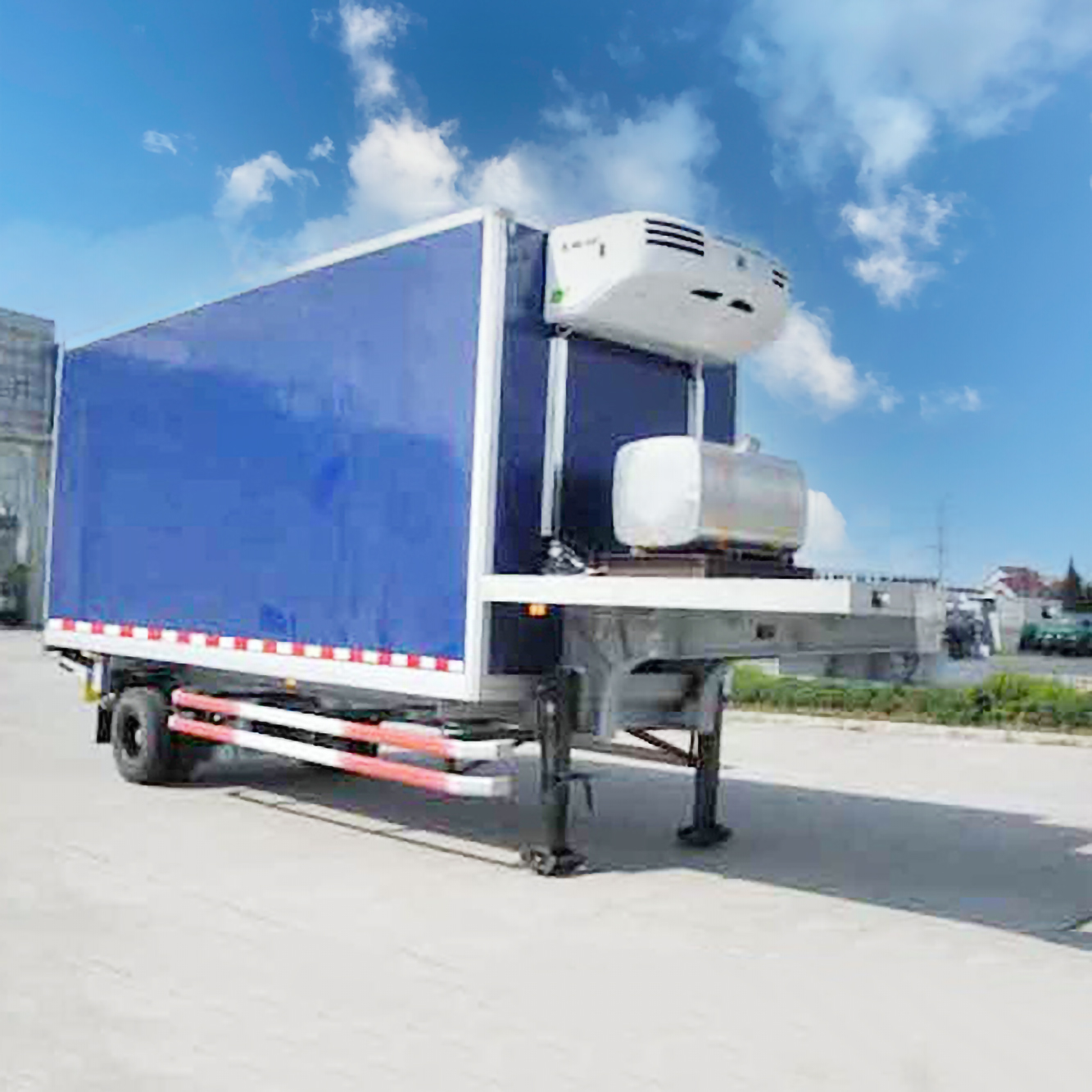 Semirremolque de camión refrigerado de un solo eje de 30 pies