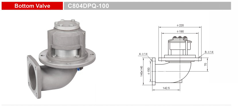 Válvulas de fondo-Válvulas de emergencia-GET C804DPQ-100