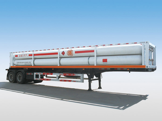 Semirremolques tubulares LH2 con 8 tubos y 2 ejes para 16000L CNG,CNG Tube Skid Tanker