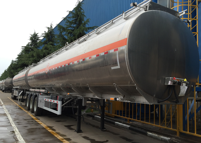 42000L semi remolque cisterna de combustible de aluminio 3 ejes para aviones Jet en el aeropuerto