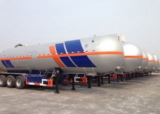 Semirremolque cisterna de GLP, 47000L 3 ejes Semirremolque cisterna de camión de gas licuado de petróleo para éter dimetílico líquido y metilamina