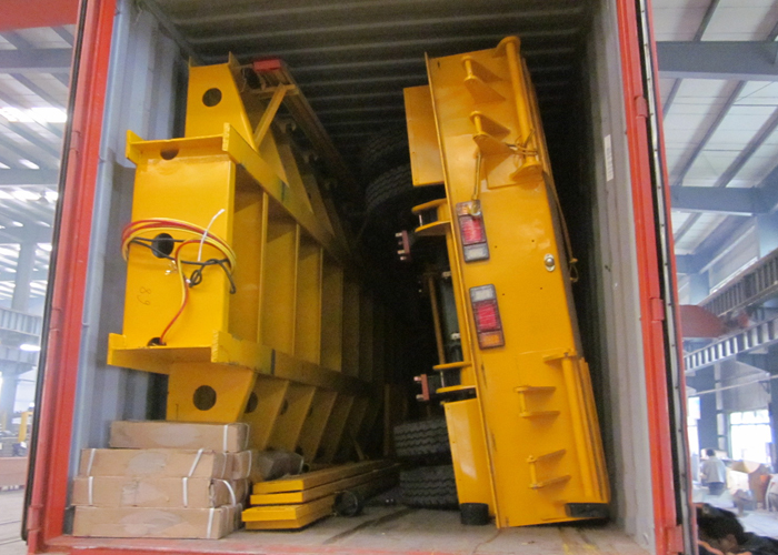Semirremolque de plataforma baja CKD para envío de contenedores y montaje fuera del sitio, remolque de plataforma baja